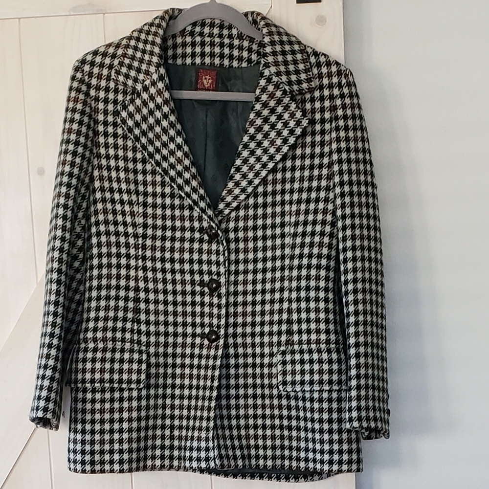 Anne Klein plaid blazer